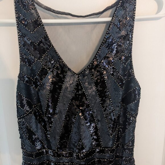 Black Sequined Vintage Inspired Flapper Dress Size Medium from ModCloth - Picture 2 of 7